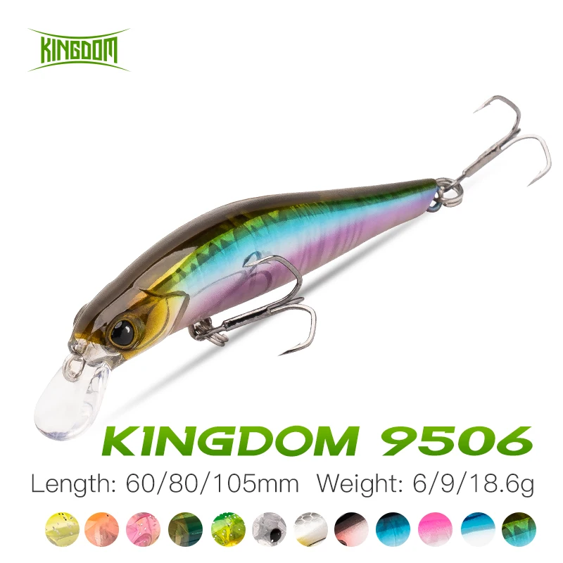 Kingdom художника Джеркбейт искусственные жесткие приманки Minnow воблеры опускается