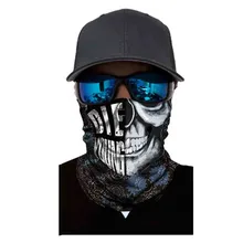 Фестивальные маски с черепом Скелет волшебный велосипед Лыжный Череп Половина лица маска призрак Haed шарф мульти применение шеи призрак Половина лица маска