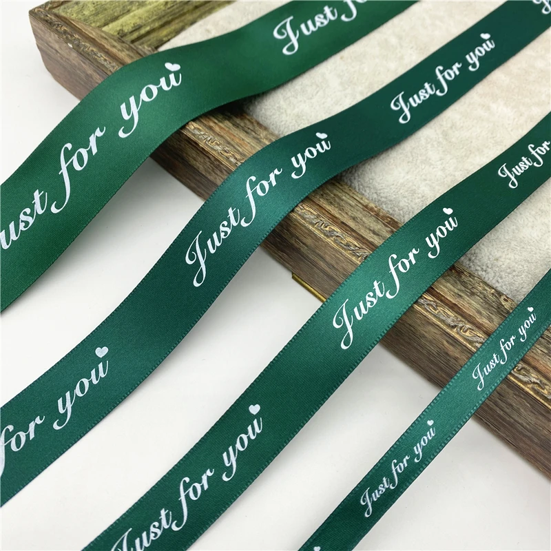 5-Yard Printed Polyester Ribbon for Romantic Gift Wrapping and Wedding Decoration