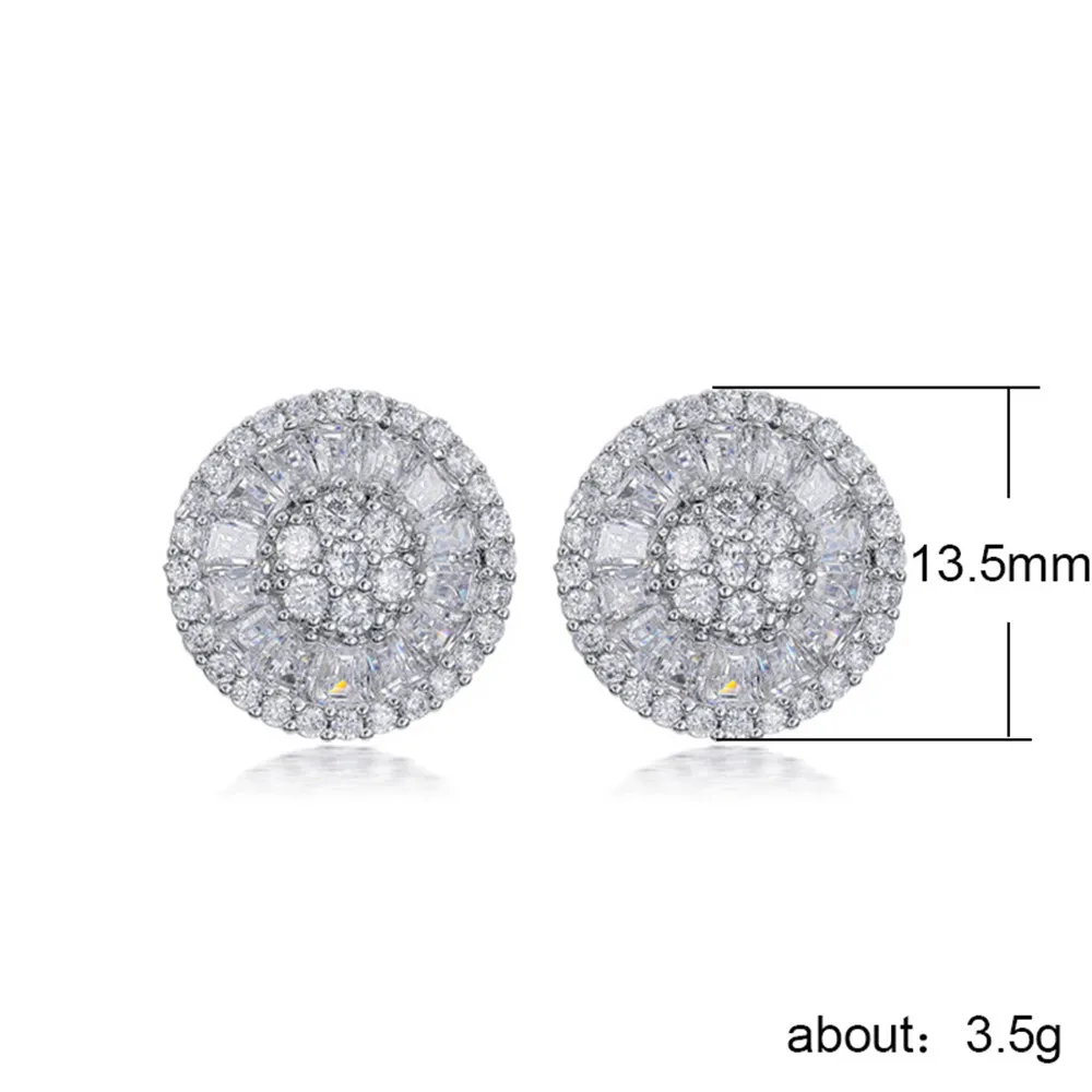 Huitan High Quality Stud Earrings with Brilliant Fireworks Shape CZ Jewelry Engagement Wedding Earrings for Women Girls