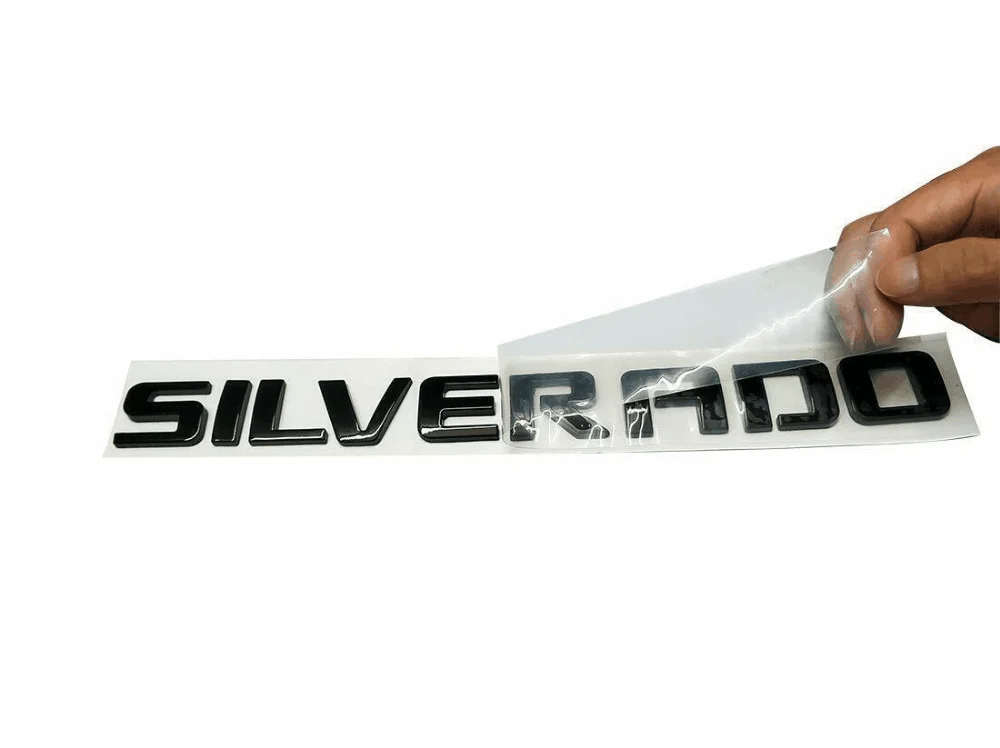 3x Silverado+ 1x LT табличка значок с эмблемой 3D 1500 Silverado глянцевый черный