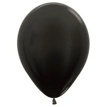 

Balloon latex 12 ", metal, set of 100 pcs., Color black 580