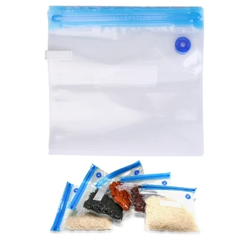 

5pcs Food Saver Vacuum Sealer Bag Kitchen Home Use Reusable Storage Bags 21x22cm 27RB
