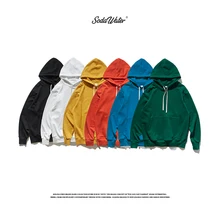 SODAWATER мужские толстовки уличная Осенняя хип-хоп свободная однотонная толстовка с капюшоном для мужчин и женщин Повседневный хлопковый пуловер с капюшоном 9602W