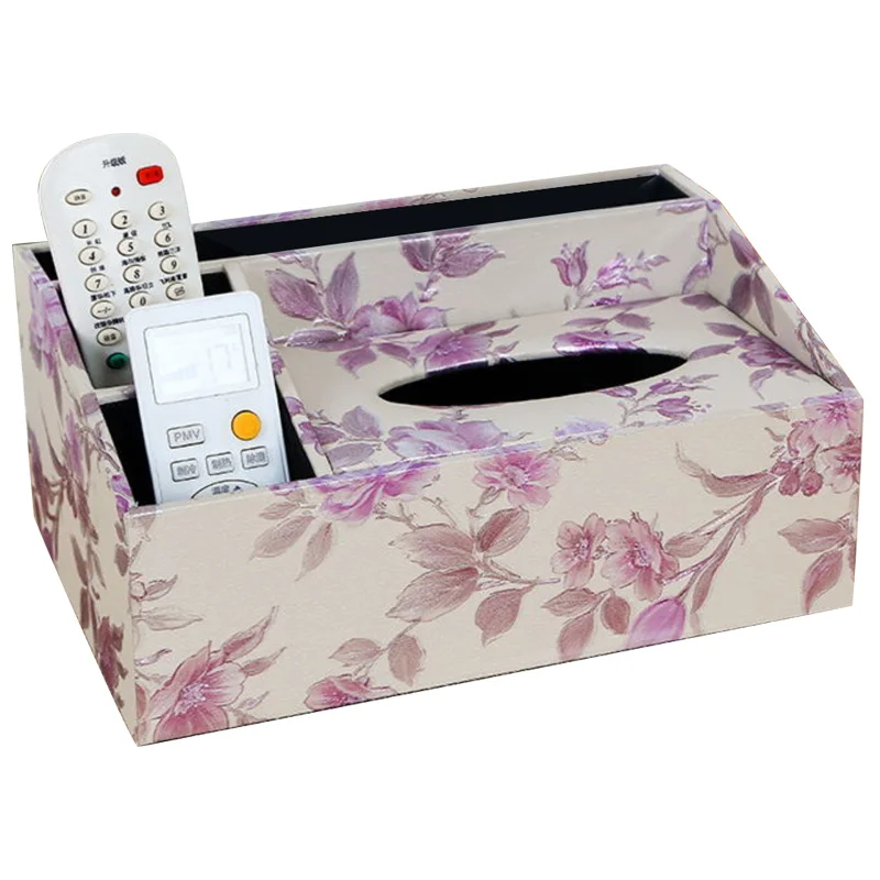 Flower White Кожа прямоугольной формы коробка для салфеток элегантный Съемный моды бытовой гостиной измерения стол салфеток держатель для салфеток - Цвет: Flower White