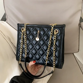 

Elegant Female Lattice Chain Bag Fashion Female Bag Lady Shopping Bag Casual Shoulder Bag New Female Bag Messenger Bag