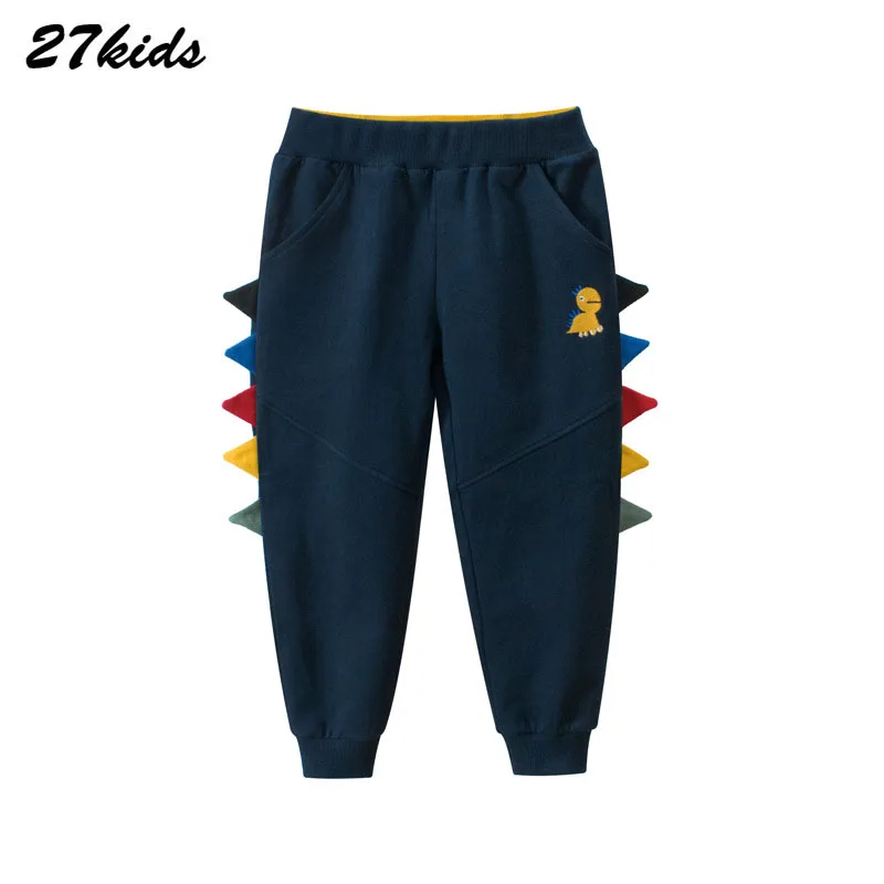 

27kids Spring Autumn Dinosaur Kids Boys Girls Casual Sport Print Pants Jogging Kids Children Long Trousers Newborn Toddler Pants