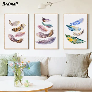 

Diy Diy Diamond Painting cross-stitch Watercolor Birds Feathers 5D Full Drill mosaic diamant Embroidery Wall Art 3pcs/set MM003
