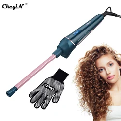 CkeyiN 9mm Professional Hair Curler Ceramic Curling Iron Curls Electric Waver Wand Rollers Pear Flower Cone Salon Styling Tool