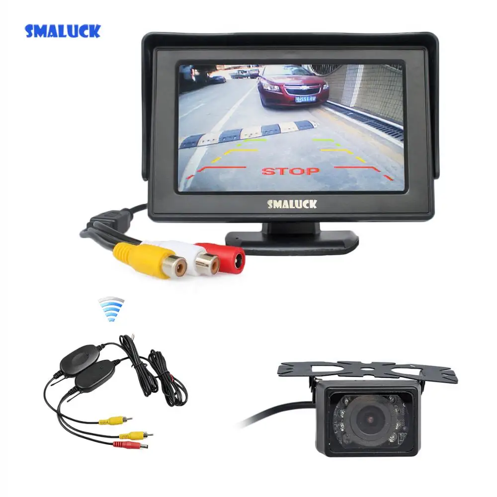 SMALUCK беспроводной 4 0 дюймовый цветной TFT LCD резервный автомобильный монитор +