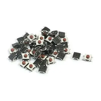 

55Pcs Momentary Tact Tactile Push Button Switch 6mmx6mmx3.1mm 4-pin