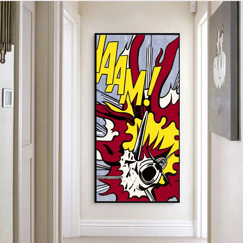 Roy Lichtenstein Поп-Арт холст живописная абстрактная картина для жизни комнатные настенные картины большой размер Холст рисунки без рамки