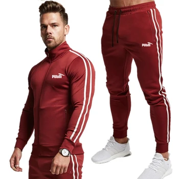 

2020 Hoodies Set Tracksuit Men's Print Sets Casual Sports Suit Spring Autumn Men Sportswear Zipper Hoodie+Pants Training Suit