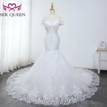 Свадебные платья с рукавами-крылышками, расшитые блестками и бисером, с вышивкой, на шнуровке, элегантные чисто белые свадебные платья WX0036