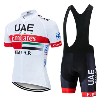

2020 Team UAE Cycling Jerseys Bike Wear clothes Quick-Dry bib gel Sets Clothing Ropa Ciclismo uniformes Maillot Sport Wear