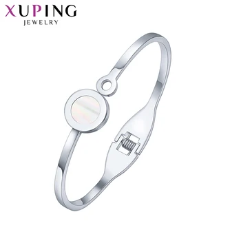 

Xuping Fashion Jewelry Elegant Rhodium Color Plated Bangle with Exquisite High Quality for Women Gifts M103.1-50024