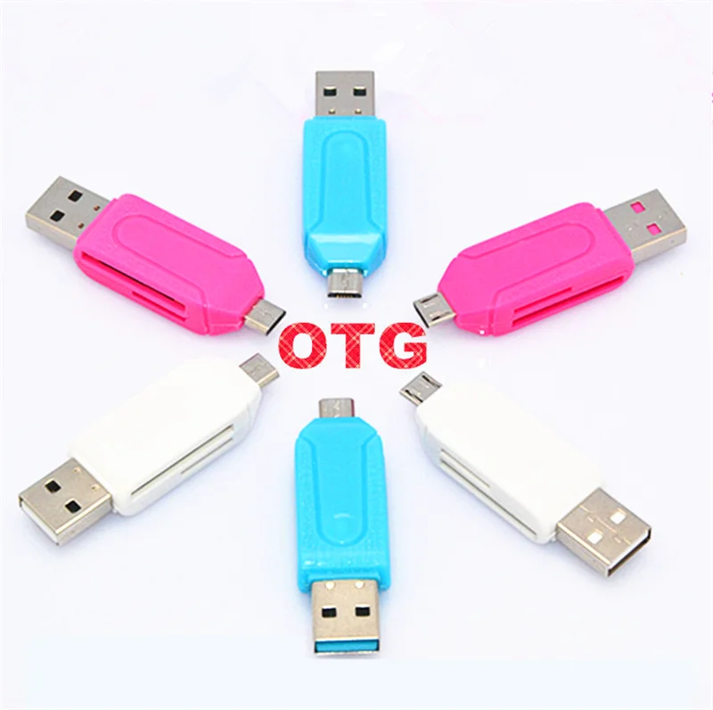 2в1 Micro USB OTG кард-ридер Универсальный USB TF/SD кард-ридер телефон удлинительные Разъемы адаптер карты Micro SD для Android PC