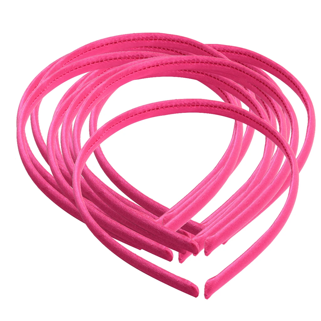 10pcs 10mm Wide Satin Headband Hair Band Alice Band Hairbands Head Wear