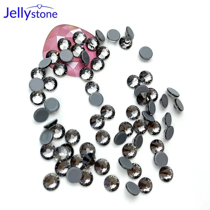

JellyStone Nail Art Rhinestone 1.2-4.8mm Size Purple Glass Flatback Crystal Glue on Rhinestones for Clothes Art 3D Decorations