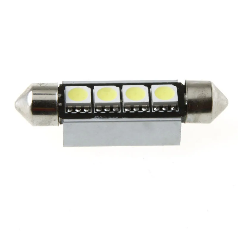 Комплект из 2 предметов, с can-bus 41 мм Festoon SMD 5050 автомобиль светодиодный ошибок купол для чтения светильник 12V