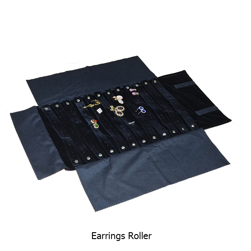 Earrings Roller Портативная большая дорожная сумка для ювелирных изделий, подвеска, ожерелье, браслет, цепочка, чехол для хранения, часы, браслет, кольцо, серьги, Органайзер - Цвет: Earrings Roller
