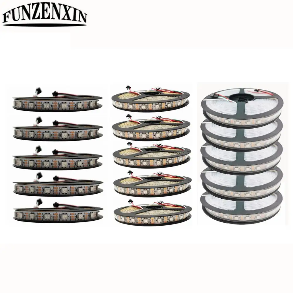 

60Leds/m WS2812 ws2812b Led Strip 1roll~20rolls 5m~100m Waterproof And Not-Waterproof DC5V 5m/roll