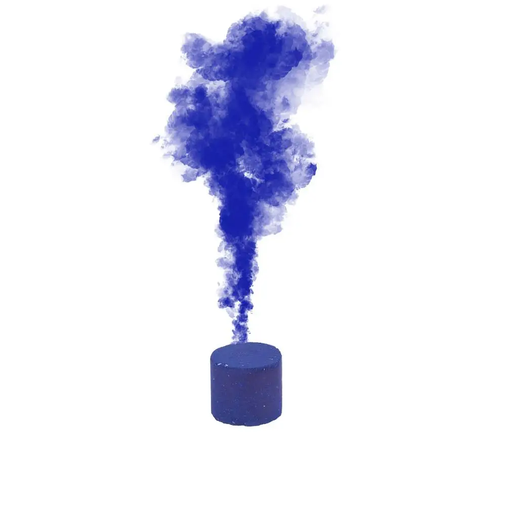 Дым торт 1/6 шт. дым торт Красочные дымовой эффект показать Круглый Бомба фотосъемка театральных постановок помощи Игрушки Подарки - Color: Blue