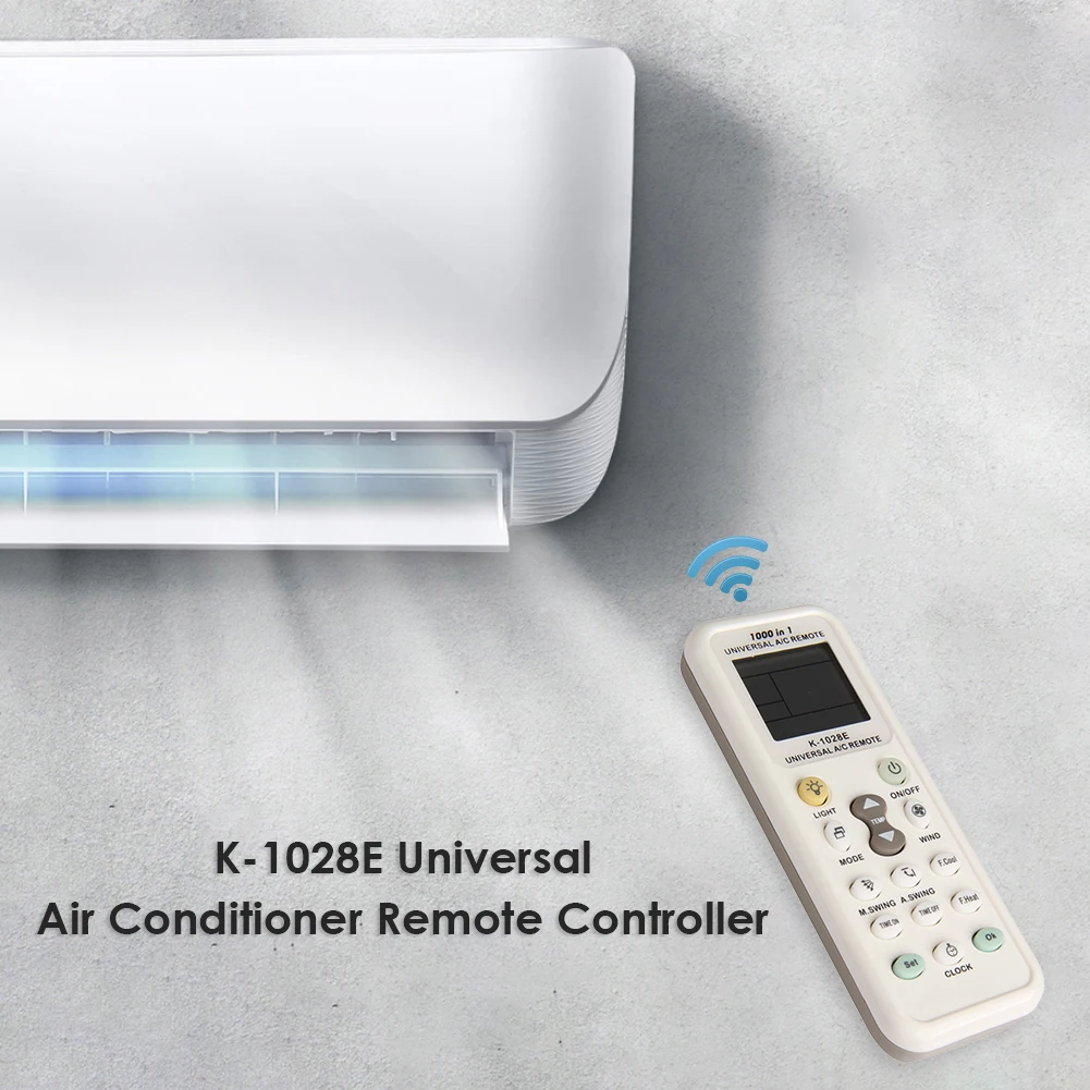 Air Conditioner Cooler Remote Control 1000 in 1 Replacement K-1028E Universal Kit for Household Bedroom Decoration | Электроника