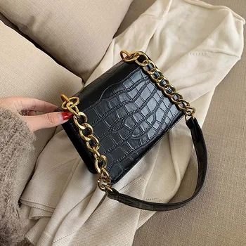 

Stone Pattern PU Leather Shoulder Messenger Bags for Women 2020 Chain Mini Fashion Travel Handbags and Purses Cross Body Bag