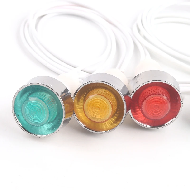 

Светодиодная панель сигнальной лампы PL с проводом, 5 шт., красный, зеленый, желтый, 12 В, 24 В, 220 В, 380 В, монтажное отверстие, 12,5 мм, направляющая сигнальная лампа