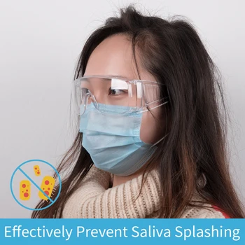 

Safety Goggles Glasses Transparent Dust-Proof Glasses Working Glasses Lab Dental Eyewear Splash Eye Protective Anti-wind Glasses