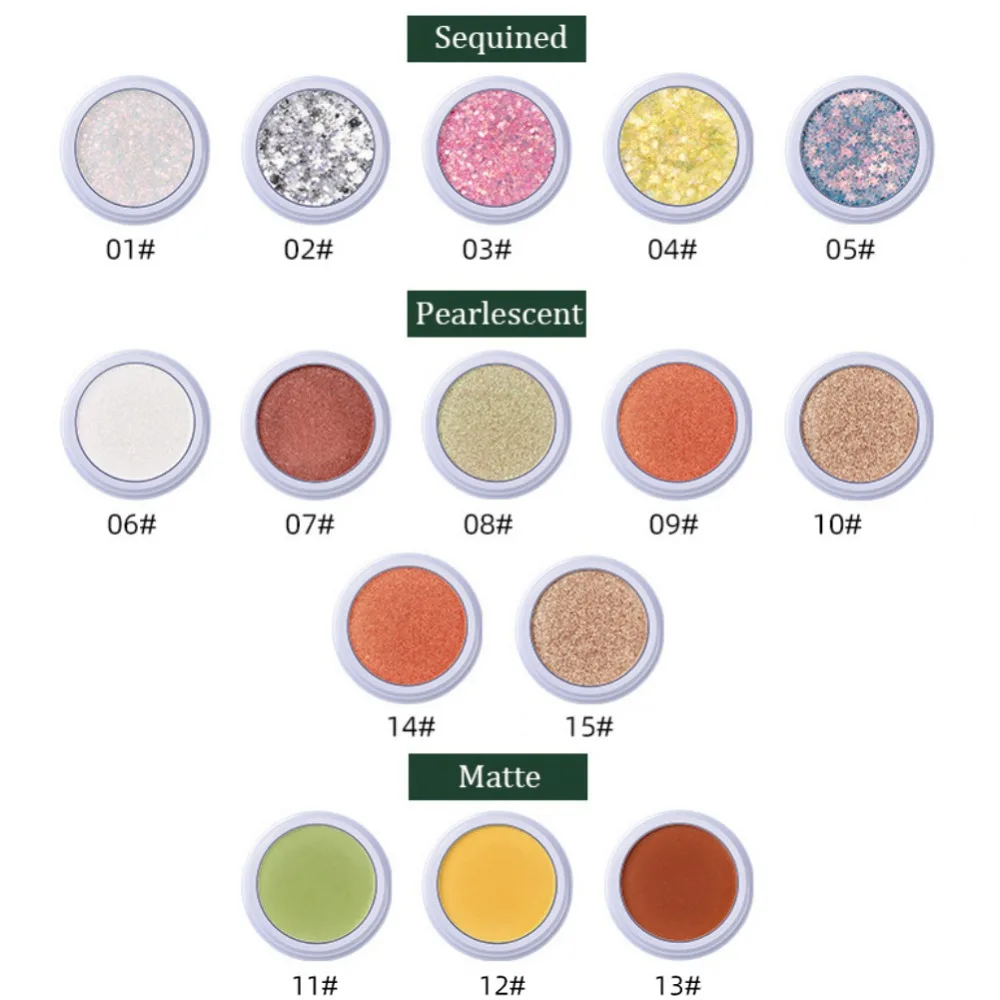 Одиночные светящиеся тени для век осветляют цвет кожи перламутровые очаровательные долговечные водонепроницаемые мерцающие блестящие тени для век