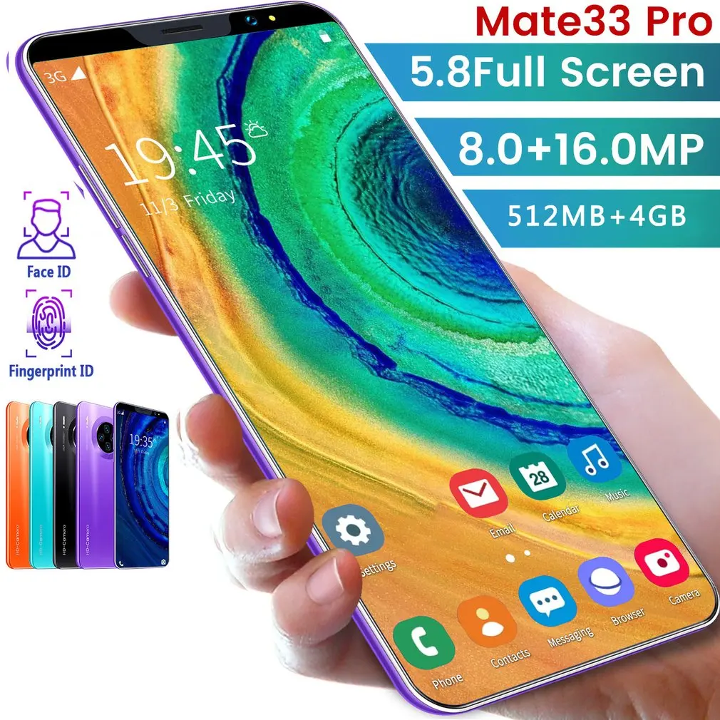 Mate33 Pro Smartphone with 512M+4GGB Large Memory
