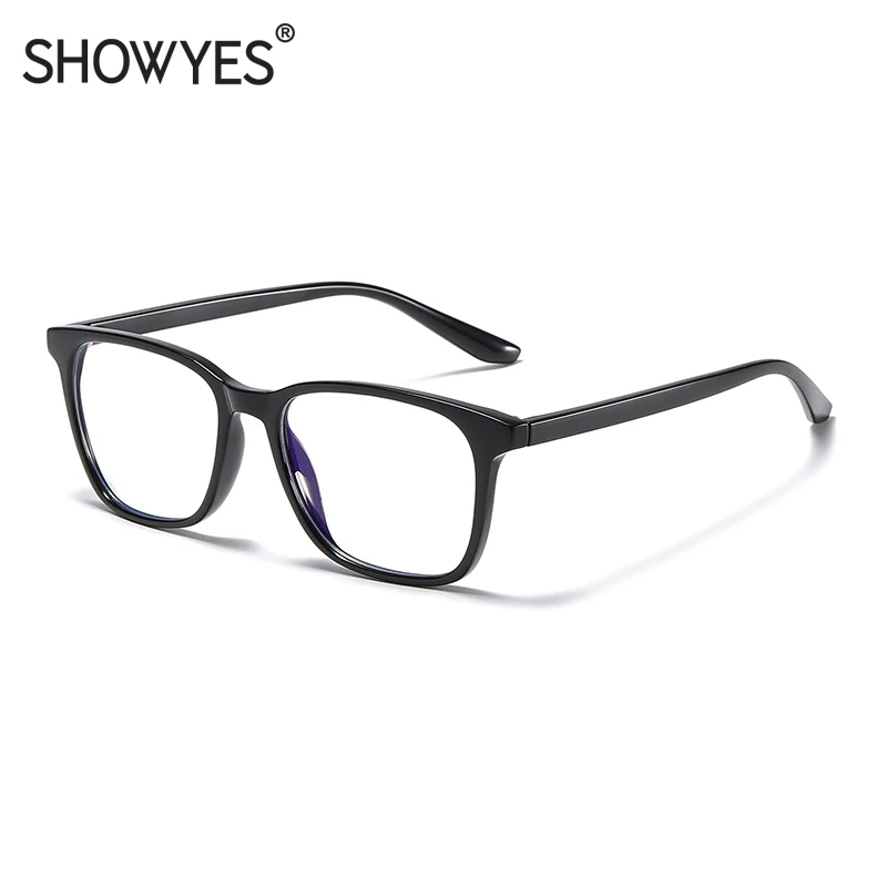 SHOWYES мужские очки с защитой от синего спектра квадратные черные ацетатные