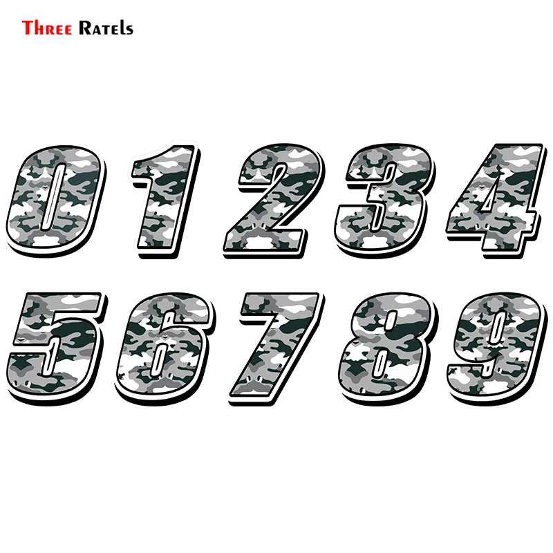 Три Ratels FTC-872 # Автомобильный Стайлинг гоночный номер камуфляжная наклейка