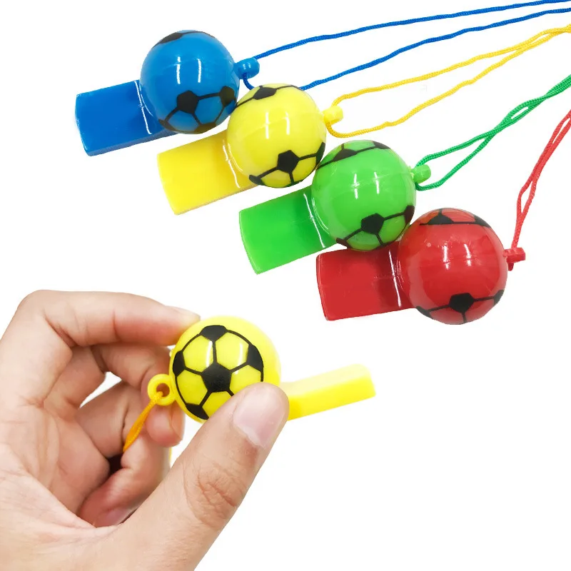 Mini Whistle Plastic Multifunction With Rope 5Pcs Kid Football Soccer Rugby Cheerleading Whistle Children Gifts Random Color sport whistle sports whistle soccer whistle mini whistle