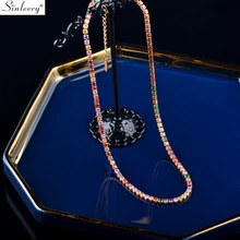 SINLEERY, разноцветное Кристальное маленькое ожерелье-чокер с бусинами, желтое золото, серебро, цепочка, женское ювелирное изделие XL603 SSI