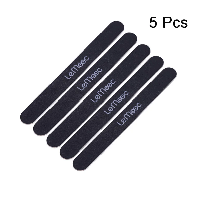 5pcs black Пилочка для ногтей, полировщик для ногтей, шлифовальный блок, 4 стороны, полированный лайм, губка для ногтей, Полировочный блок, шлифовальная губка - Цвет: 5pcs black