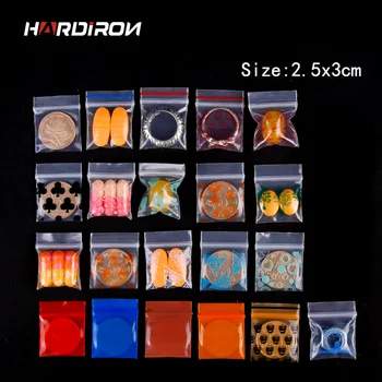 

HARDIRON 2.5x3cm Ziplock Bag Transparent Cartoon Bag PE Sealed Pocket Small Packaging Bag Button Storage Bag