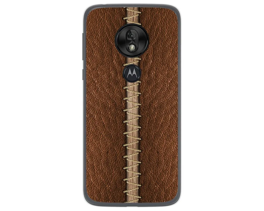 Gel Tpu case for Motorola Moto G7 Play design leather 01 drawings | Мобильные телефоны и аксессуары