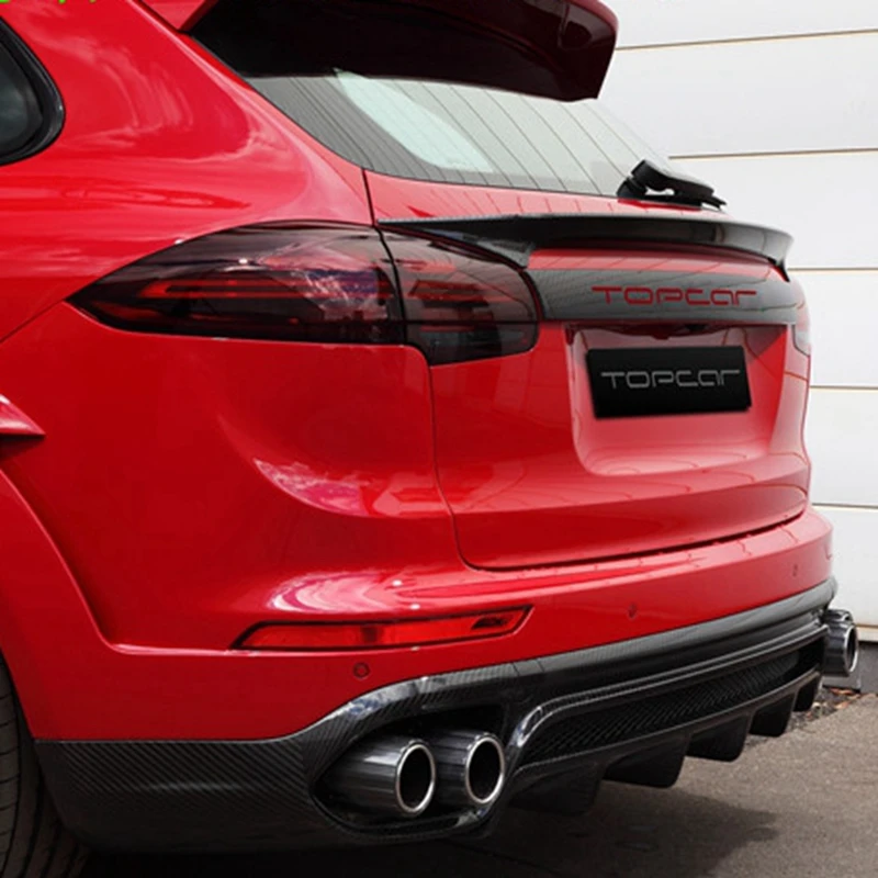 Автомобильный спойлер из углеродного волокна для Porsche Cayenne 958 Turbo S Sport 4 дверный 2015