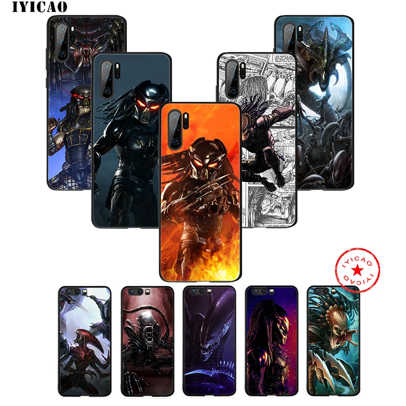 IYICAO Alien Vs Predator Soft Case for Huawei P30 P20 P10 P9 P8 2017 2016 2015 P Smart Z Plus 2019 Mate 20 10 Lite Pro Mini |