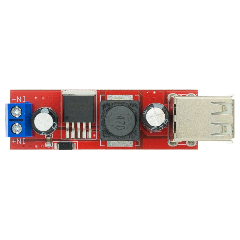 Dual USB Car Charger Module - 5V 3A DC-DC Step-down Converter