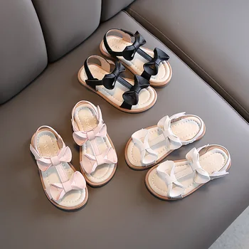 

2020 Summer Girls Shoes Baby Girl Bowtie T-strap Sandals AS0248