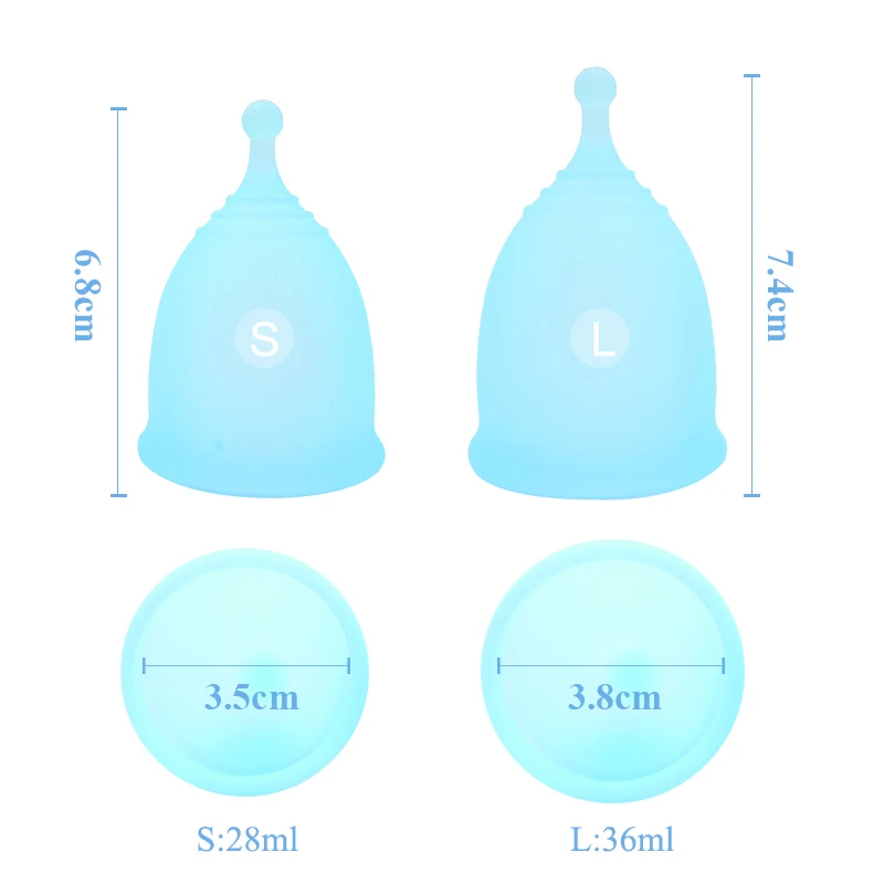 menstrual cup blue