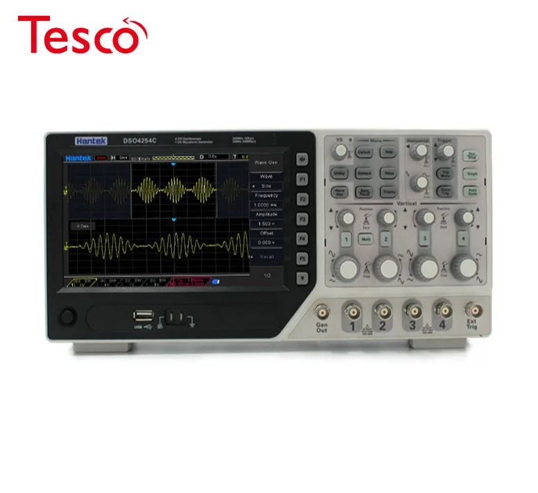 

Official DSO4254C Digital Oscilloscope 4 Channels 250Mhz LCD PC Laptop USB Oscilloscopes + EXT + DVM + Auto Range Function