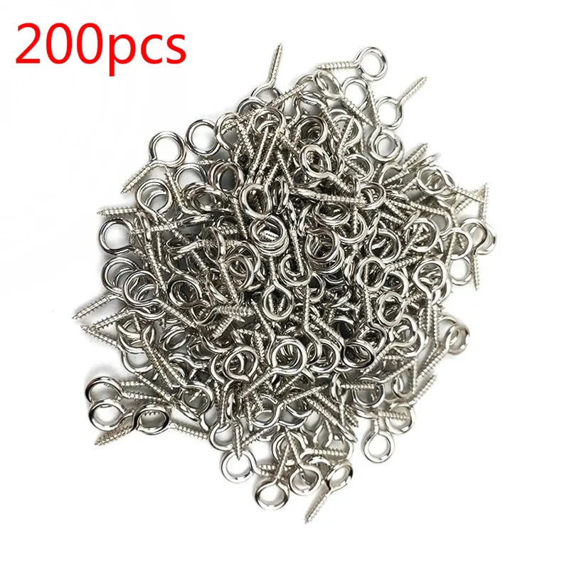 

200pcs 4x8mm sheep eye screws, bolt ring hooks, claw nails, are used for beads, pendants, DIY accessories