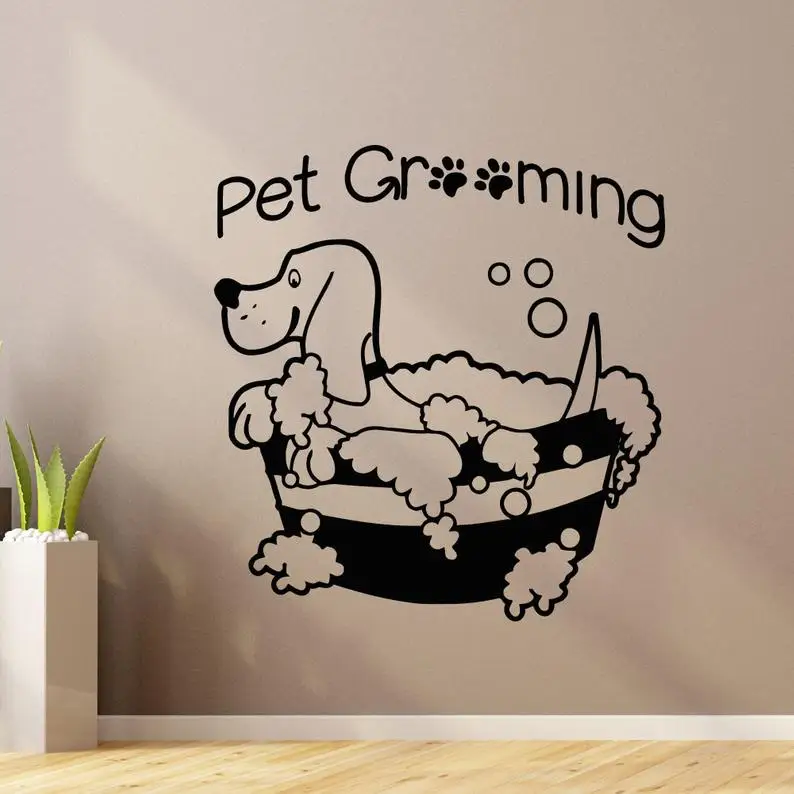 

Grooming Salon Wall Decal Dog Grooming Vinyl Sticker Vet Shop Decal Grooming Sticker Pet Shop Decal Animal Wall Art Home Decor