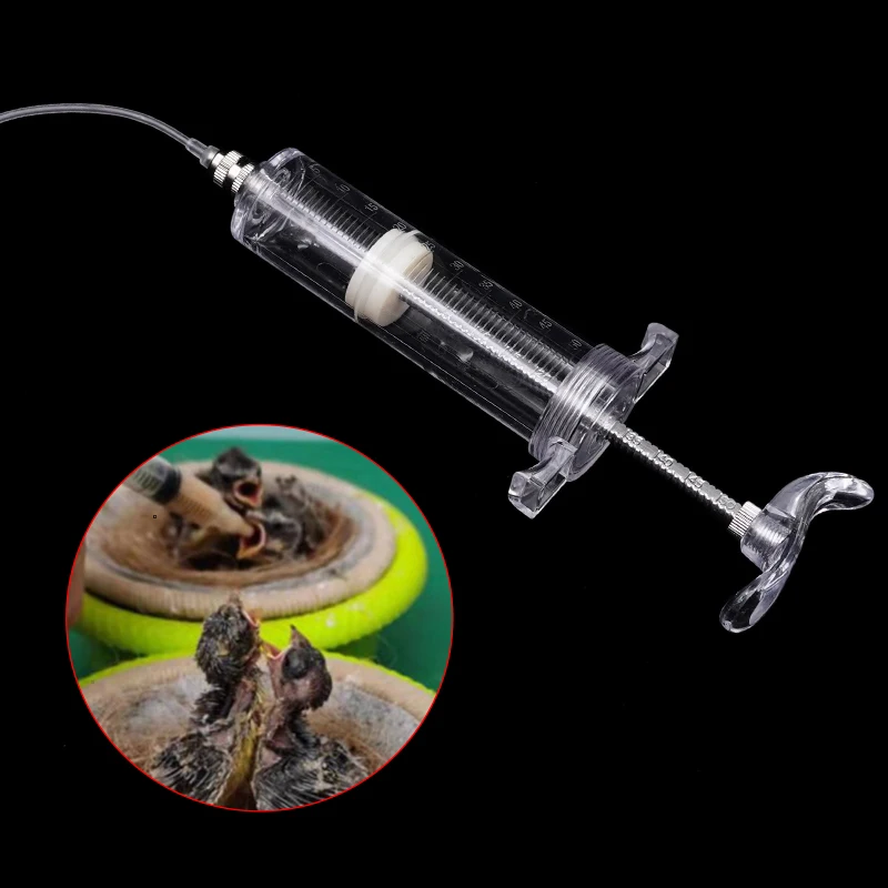Reusable Syringe Disposable Syringe Baby Bird Feeder Parrot Feeding Syringe 10/20/30/50ml