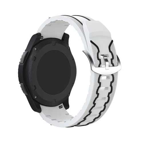 White black Спортивные силиконовые часы ремешок для samsung gear S3 Frontier/классический ремешок для часов замена наручные часы браслет часы аксессуары - Цвет ремешка: White black